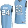 Indya Nivar Jersey #24 UNC Tar Heels Basketball Lightweight Blue