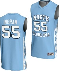 Ingram Blue Jersey #55 UNC Tar Heels Basketball Lightweight Blue