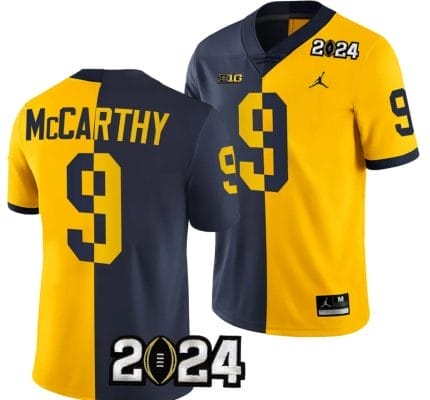 JJ McCarthy Jersey #9 Michigan Wolverines 2024 Football National Championship Playoff Mazie 8 JJ McCarthy Jersey #9 Michigan Wolverines 2024 Football National Championship Playoff Mazie