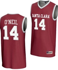 Johnny ONeil Jersey #14 Santa Clara Broncos Basketball NIL Lightweight Maroon