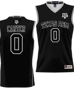 Jace Carter Jersey #0 Texas Aggies NIL College Basketball Jersey Lightweight Black