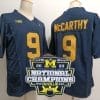 JJ Mccarthy Jersey #9 Michigan Wolverines Football 2023 National Champions Patch Navy
