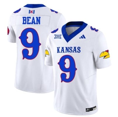 Jason Bean Jersey #9 Kansas Jayhawks Blackhawk Vapor Limited Football White