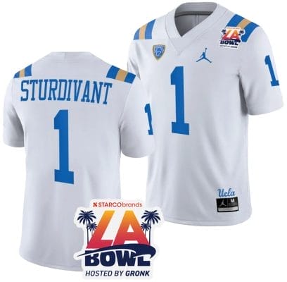 J Michael Sturdivant Jersey #1 UCLA Bruins 2023 LA Bowl College Football White