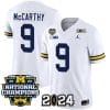 JJ McCarthy Jersey #9 Michigan Wolverines Vapor Limited Football 2024 National Champions Patch White 5 JJ McCarthy Jersey #9 Michigan Wolverines Vapor Limited Football 2024 National Champions Patch White