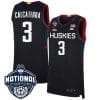 Joey Calcaterra Jersey #3 UConn Huskies 2023 National Champions College Basketball Black 4 Joey Calcaterra Jersey #3 UConn Huskies 2023 National Champions College Basketball Black