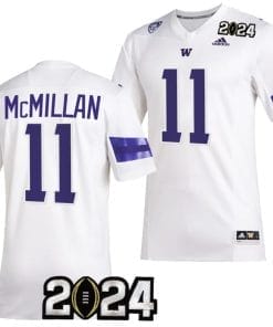 Jalen McMillan Jersey #11 Washington Huskies 2024 College Football Playoff National Championship White