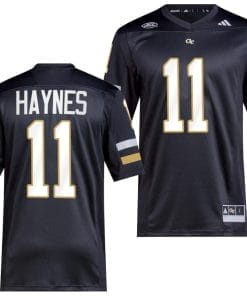 Jamal Haynes Jersey #11 Georgia Tech Yellow Jackets 2023 Premier Football Uniform Black