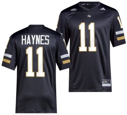 Jamal Haynes Jersey #11 Georgia Tech Yellow Jackets 2023 Premier Football Uniform Black
