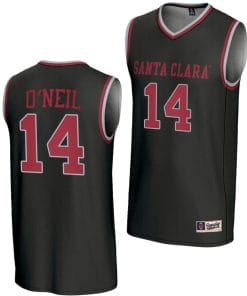 Johnny ONeil Jersey #14 Santa Clara Broncos Basketball NIL Lightweight Black
