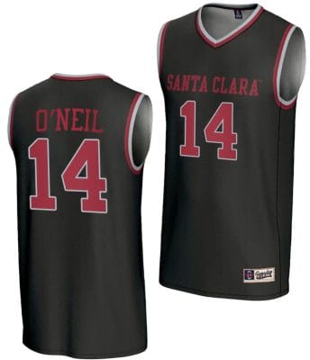 Johnny ONeil Jersey #14 Santa Clara Broncos Basketball NIL Lightweight Black