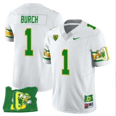 Jordan Burch Jersey #1 Oregon Ducks ‘Mighty Oregon’ Throwback Football Oregon State White 10 Jordan Burch Jersey #1 Oregon Ducks ‘Mighty Oregon’ Throwback Football Oregon State White