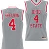 Jacy Sheldon Jersey #4 Ohio State Buckeyes College Basketball Lightweight Gray