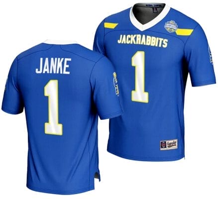 Jadon Janke Jersey #1 South Dakota State Jackrabbits 2023 FCS Football National Champions Blue 8 Jadon Janke Jersey #1 South Dakota State Jackrabbits 2023 FCS Football National Champions Blue