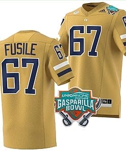 Joe Fusile Jersey #67 Georgia Tech Yellow Jackets 2023 Gasparilla Bowl Patch Football Brown