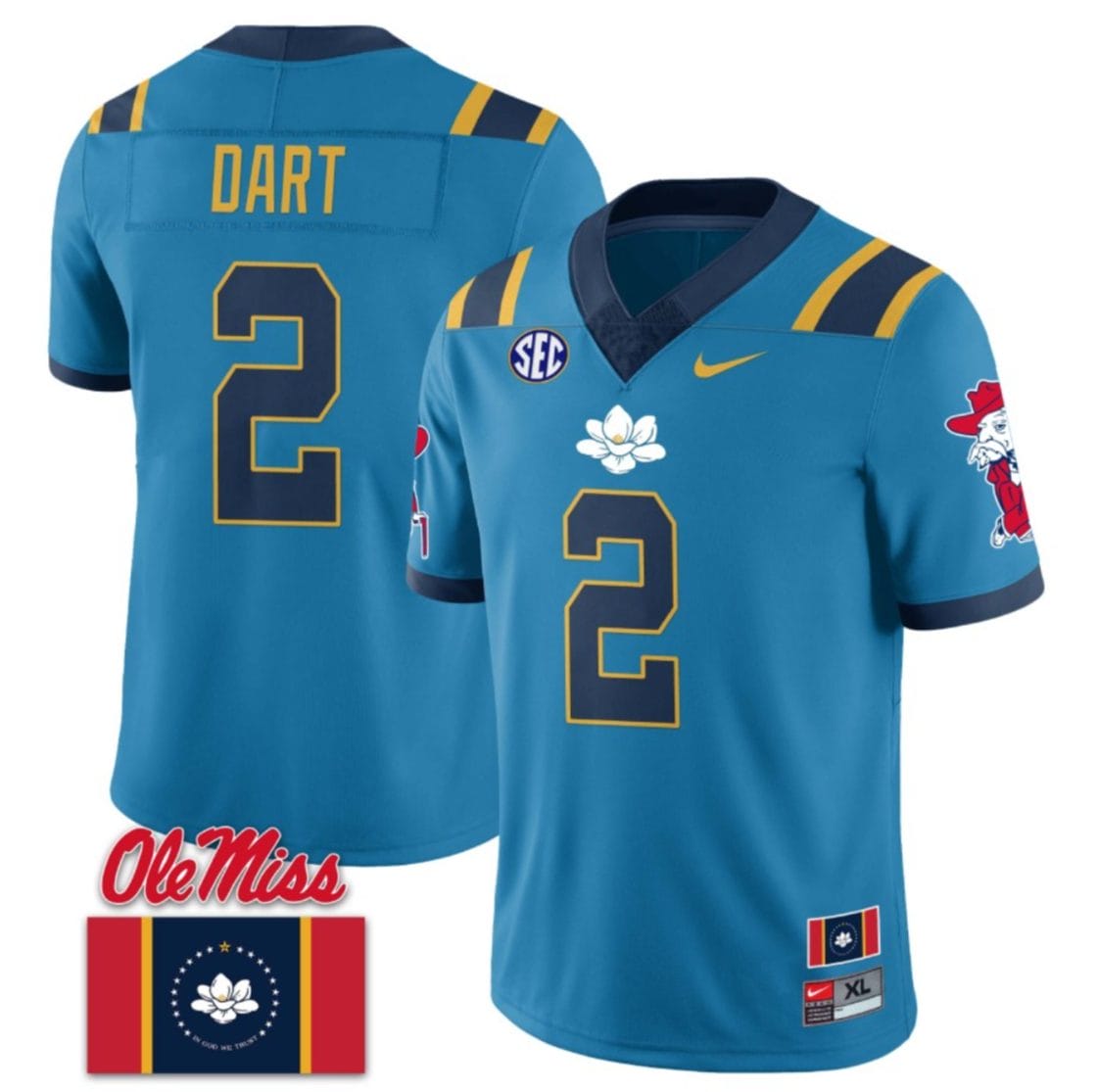 Jaxson Dart Jersey #2 Ole Miss Rebels Football Ole Miss Flag All Stitched Blue 1 1 Jaxson Dart Jersey #2 Ole Miss Rebels Football Ole Miss Flag All Stitched Blue 1