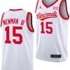 John Newman III Jersey #15 Cincinnati Bearcats 70s Throwback Basketball White