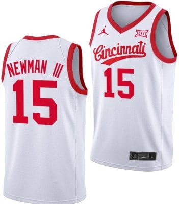 John Newman III Jersey #15 Cincinnati Bearcats 70s Throwback Basketball White