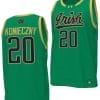 JR Konieczny Jersey #20 Notre Dame Fighting Irish Basketball uniform Green 4 JR Konieczny Jersey #20 Notre Dame Fighting Irish Basketball uniform Green