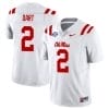 Jaxson Dart Jersey #2 Ole Miss Rebels Football All Stitched White 7 Jaxson Dart Jersey #2 Ole Miss Rebels Football All Stitched White