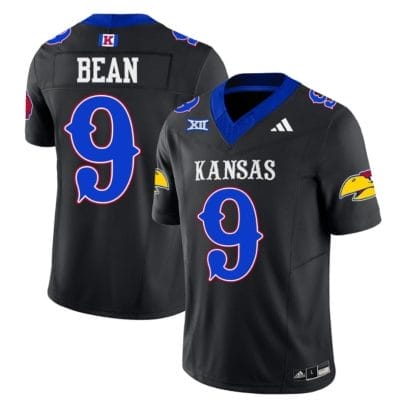 Jason Bean Jersey #9 Kansas Jayhawks Blackhawk Vapor Limited Football Black 8 Jason Bean Jersey #9 Kansas Jayhawks Blackhawk Vapor Limited Football Black