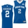 Jaxson Robinson Jersey #2 BYU Cougars NIL College Basketball Jersey Lightweight Royal 5 Jaxson Robinson Jersey #2 BYU Cougars NIL College Basketball Jersey Lightweight Royal