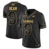Jason Bean Jersey #9 Kansas Jayhawks Blackhawk Gold Vapor Football Black Gold