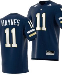 Jamal Haynes Jersey #11 Georgia Tech Yellow Jackets 2023 Premier Football Uniform Navy