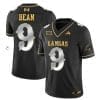 Jason Bean Jersey #9 Kansas Jayhawks Blackhawk Gold Vapor Football Black Limited