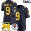 JJ McCarthy Jersey #9 Vapor Limited – 2024 College Football Bowl + Rose Bowl Patch Navy