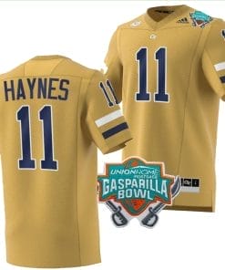 Jamal Haynes Jersey #11 Georgia Tech Yellow Jackets 2023 Gasparilla Bowl Patch Football Brown