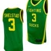 Jackson Shelstad Jersey #3 Oregon Ducks Replica College Basketball uniform Green