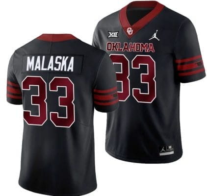 Jocelyn Malaska Jersey #33 Oklahoma Sooners 2024 College Football Black