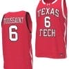 Joe Toussaint Jersey #6 Texas Tech Red Raiders Basketball uniform Red 5 Joe Toussaint Jersey #6 Texas Tech Red Raiders Basketball uniform Red