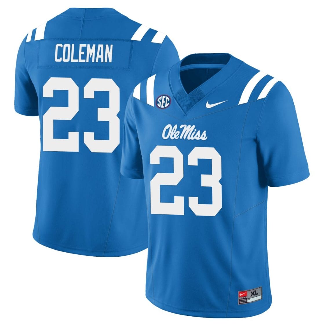 Khari Coleman Jersey #23 Ole Miss Rebels Football All Stitched Blue 1 Khari Coleman Jersey #23 Ole Miss Rebels Football All Stitched Blue