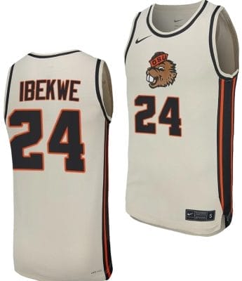 KC Ibekwe Jersey #24 Oregon State Beavers College Basketball Replica Uniform White