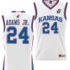 KJ Adams Jr Jersey #24 Kansas Jayhawks NIL College Basketball Lightweight White