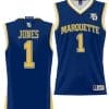 Kam Jones Jersey #1 Marquette Golden Eagles NIL Basketball Lightweight Navy 4 Kam Jones Jersey #1 Marquette Golden Eagles NIL Basketball Lightweight Navy