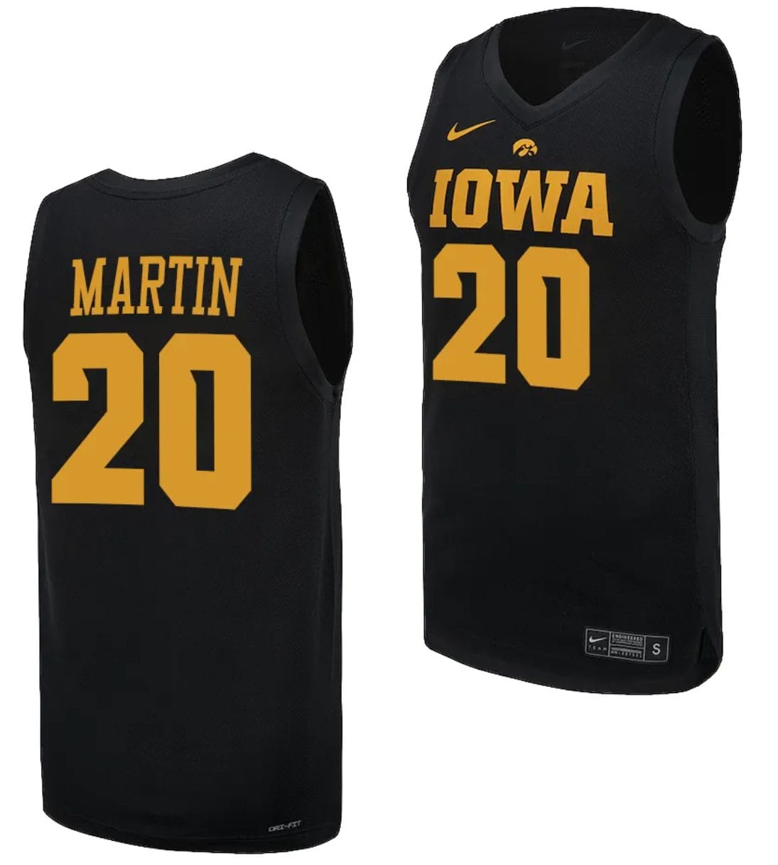 Kate Martin Jersey #20 Iowa Hawkeyes Basketball uniform 2023-24 Black 1 Kate Martin Jersey #20 Iowa Hawkeyes Basketball uniform 2023-24 Black