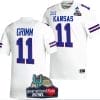 Luke Grimm Jersey #11 Kansas Jayhawks 2023 Guaranteed Rate Bowl Champs MVP Football White 4 Luke Grimm Jersey #11 Kansas Jayhawks 2023 Guaranteed Rate Bowl Champs MVP Football White