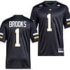 LaMiles Brooks Jersey #1 Georgia Tech Yellow Jackets 2023 Premier Football Uniform Black