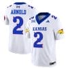 Lawrence Arnold Jersey #2 Kansas Jayhawks Blackhawk Vapor Limited Football White
