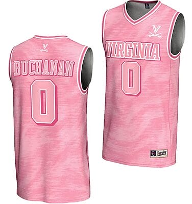 Blake Buchanan Jersey #0 Virginia Cavaliers College Basketball Lightweight Pink