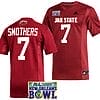 Logan Smothers Jersey #7 Jacksonville State Gamecocks 2023 New Orleans Bowl Patch Football Red