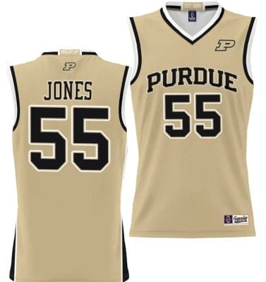 Lance Jones Jersey #55 Purdue Boilermakers NIL College Basketball Lightweight Gold 8 Lance Jones Jersey #55 Purdue Boilermakers NIL College Basketball Lightweight Gold