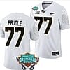 Lokahi Pauole Jersey #77 UCF Knights 2023 Gasparilla Bowl Patch Football White 4 Lokahi Pauole Jersey #77 UCF Knights 2023 Gasparilla Bowl Patch Football White