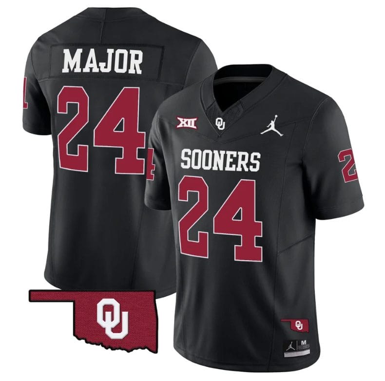 Marcus Major Jersey #24 Oklahoma Sooners Vapor Limited College Football Stitched Black 1 Marcus Major Jersey #24 Oklahoma Sooners Vapor Limited College Football Stitched Black
