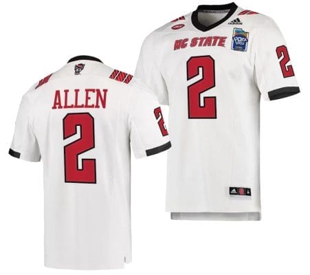 Michael Allen Jersey #2 NC State Wolfpack 2023 Pop Tarts Bowl Football White
