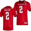 Michael Allen Jersey #2 NC State Wolfpack 2023 Pop Tarts Bowl Football Red 4 Michael Allen Jersey #2 NC State Wolfpack 2023 Pop Tarts Bowl Football Red