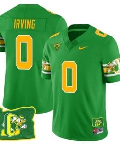 MarKeise Irving Jersey #0 Oregon Ducks ‘Mighty Oregon’ Throwback Football Oregon State Green